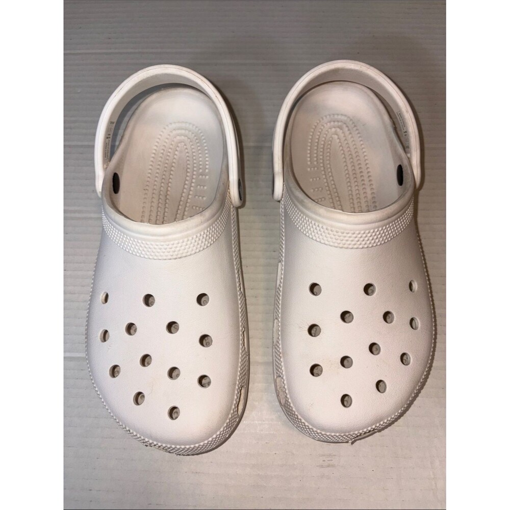 CROCS White Clogs M8/W10